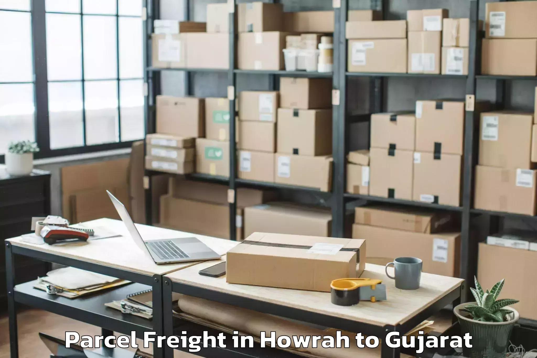 Professional Howrah to Lavad Parcel Freight